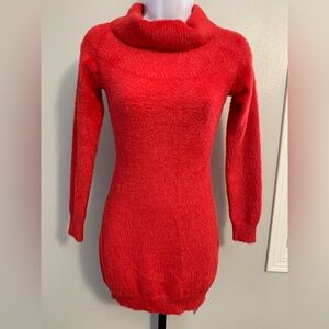 NWT Fairy Season Cozy Red Cowl Neck Tunic/ Dress